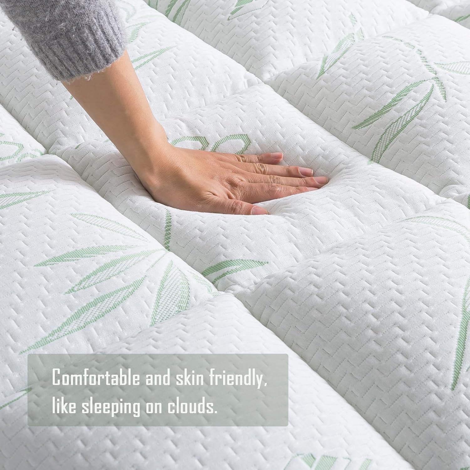 WhatsBedding Queen Mattress Topper, Soft Pillow Top Mattress Topper with Deep Pocket Fits 8–21 Inch,7D Spiral Fiber Filling, Bamboo Viscose Air Layer Mattress Topper Queen. - Image 3