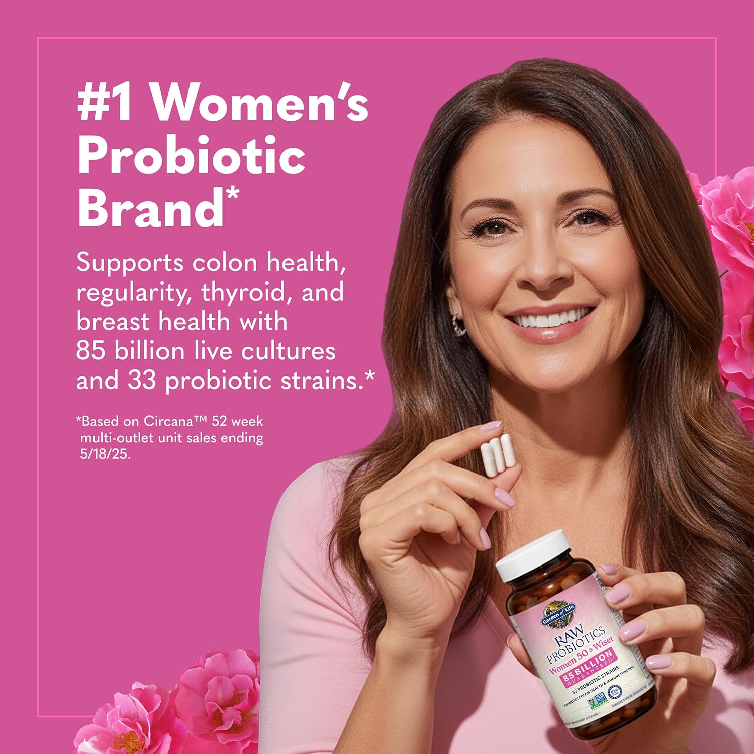 Garden of Life Raw Probiotics Women 50 & Wiser - 85 Billion Live Cultures - Probiotic Supplement with Bulgarian Yogurt & Eastern Europe Wild Kefir Culture - 90 Vegetarian Capsules - Image 4