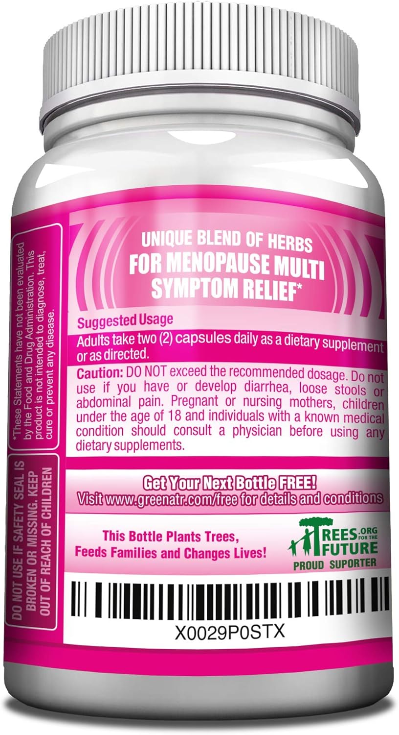 GreeNatr Menopause Supplements for Women - Perimenopause Supplements Women with Dong Quai & Black Cohosh for Menopause Hot Flashes - Menopause Support for Sleep Quality & Hormone Balance - 60 Caps - Image 7