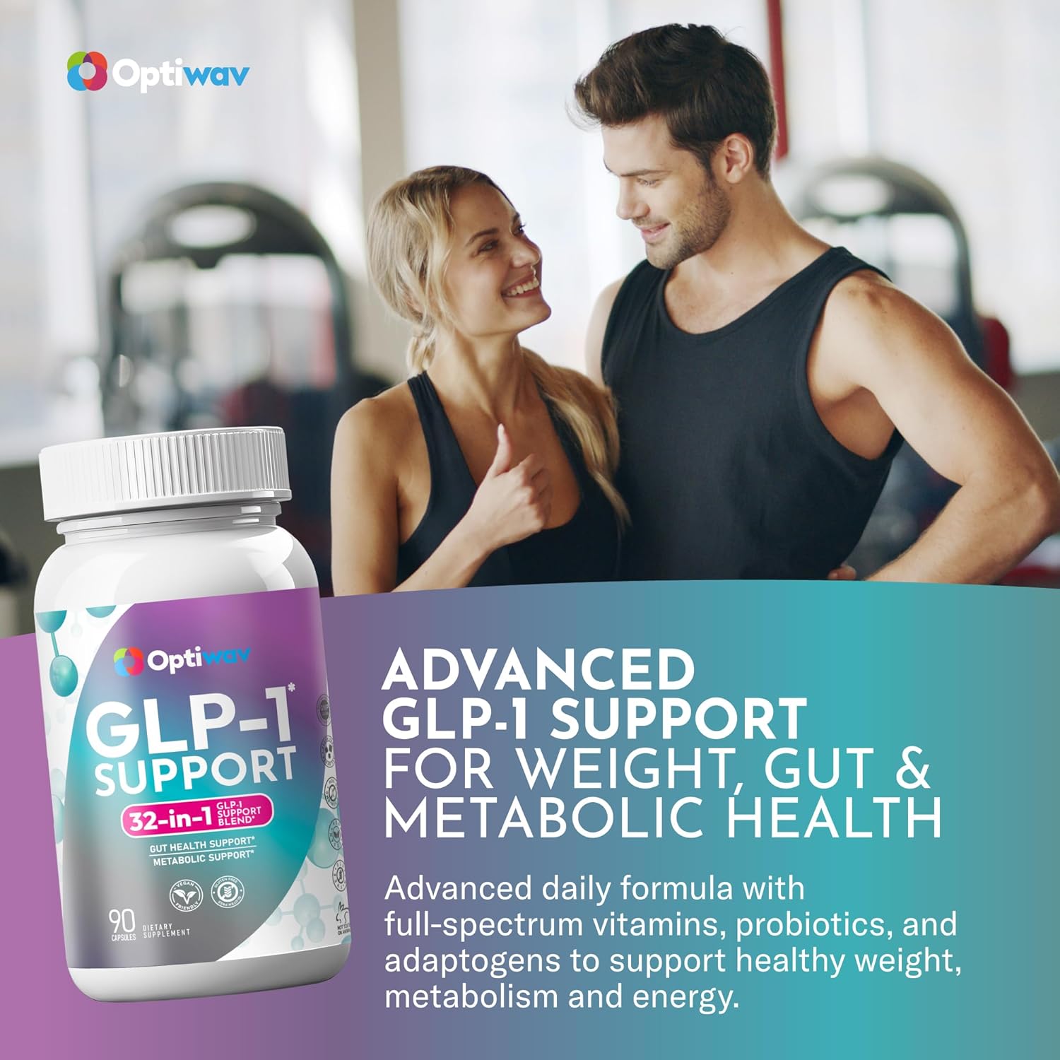 GLP-1 Support Supplement for Weight Loss - 32-in-1 with Probiotics for Fat Burn Boost Metabolism & Gut Health - Natural Daily Oral GLP1 Support for Women & Men - Vegan Gluten Free - Image 2