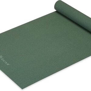 Gaiam Yoga Mat - Premium Solid Thick Non Slip Exercise & Fitness Mat for All Types of Yoga, Pilates & Floor Workouts