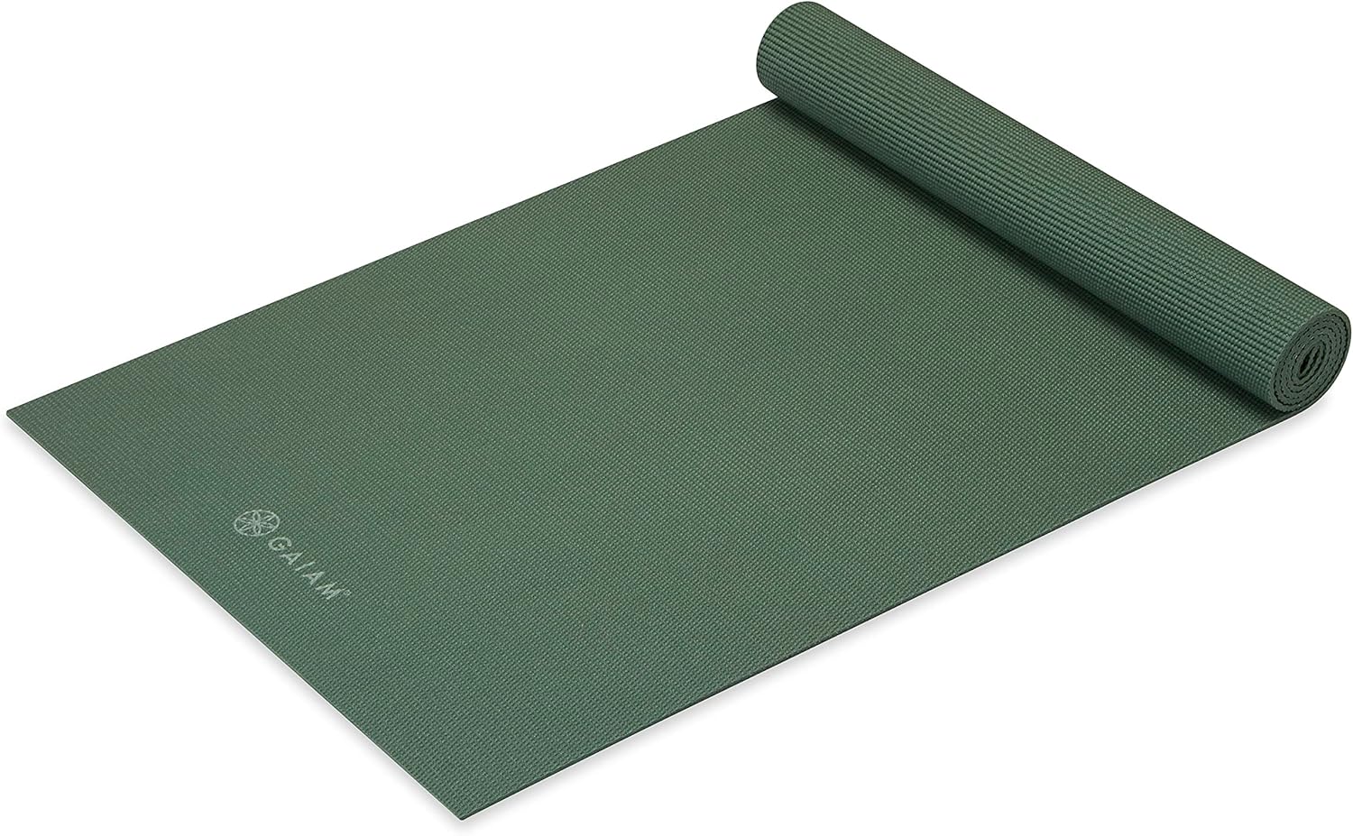 Gaiam Yoga Mat - Premium Solid Thick Non Slip Exercise & Fitness Mat for All Types of Yoga, Pilates & Floor Workouts