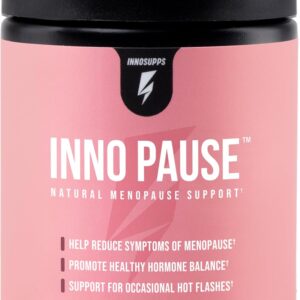 Inno Pause - Menopause Supplements for Women with Black Cohosh, Dong Quai Root Extract & Ashwagandha - Menopause Support for Hot Flash Relief, Night Sweats Relief, Sleep & Mood Support (60 Capsules)