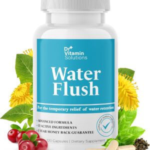 Diuretic Water Pills for Weight Control - Instant Relief from Bloat and Swelling - Green Tea, Cranberry, Dandelion Leaf Extract - Water Retention Pills for Women & Men, 120 Caps
