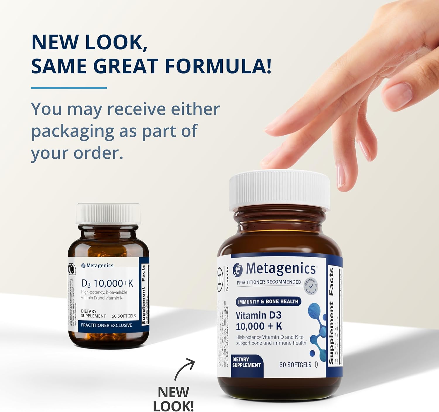 Metagenics Menopause Duo: HerWellness Estrovera - All-Natural, Hormone-Free Menopause Support Supplement - 30 Tablets & Vitamin D3 10,000 + K - for Bone & Heart Health - 60 Softgels - Image 8