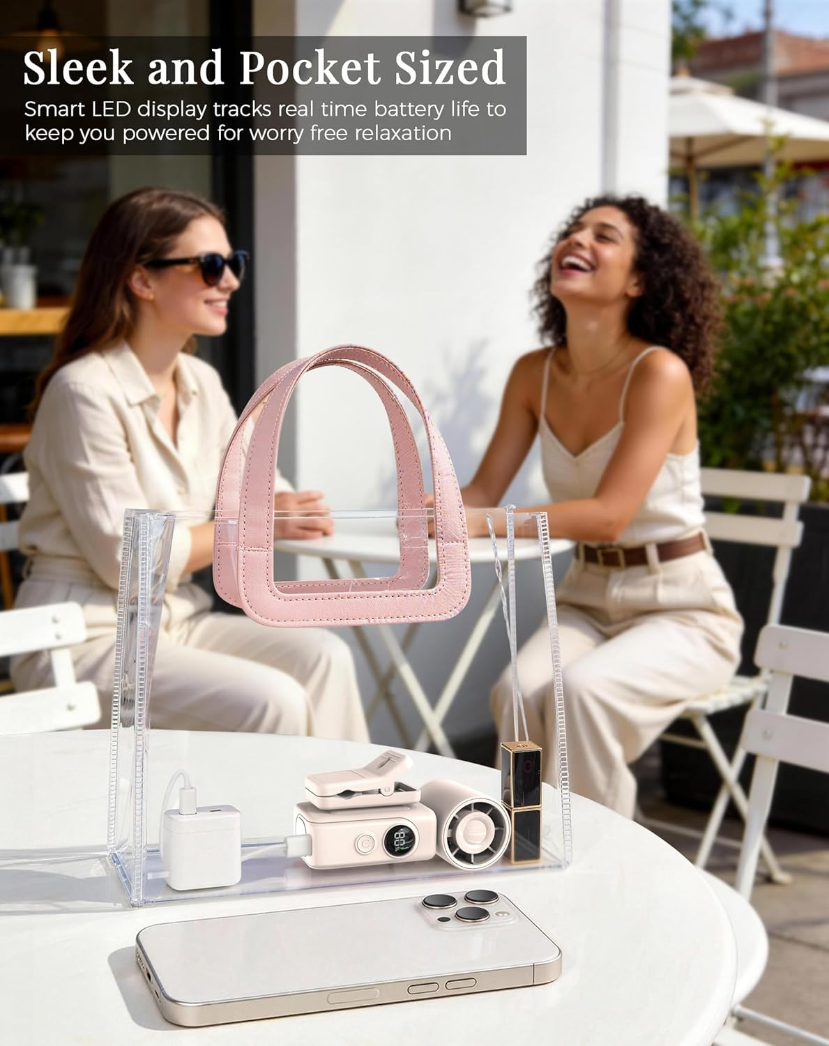 Hotsales Clip-On Portable Fan, 13500 RPM Rechargeable Handheld Mini Fan with LED Display, 360° Rotating Detachable Clip, Stroller Fan for Baby, Compact Travel Essentials/Lash, Summer Gifts for Women - Image 8