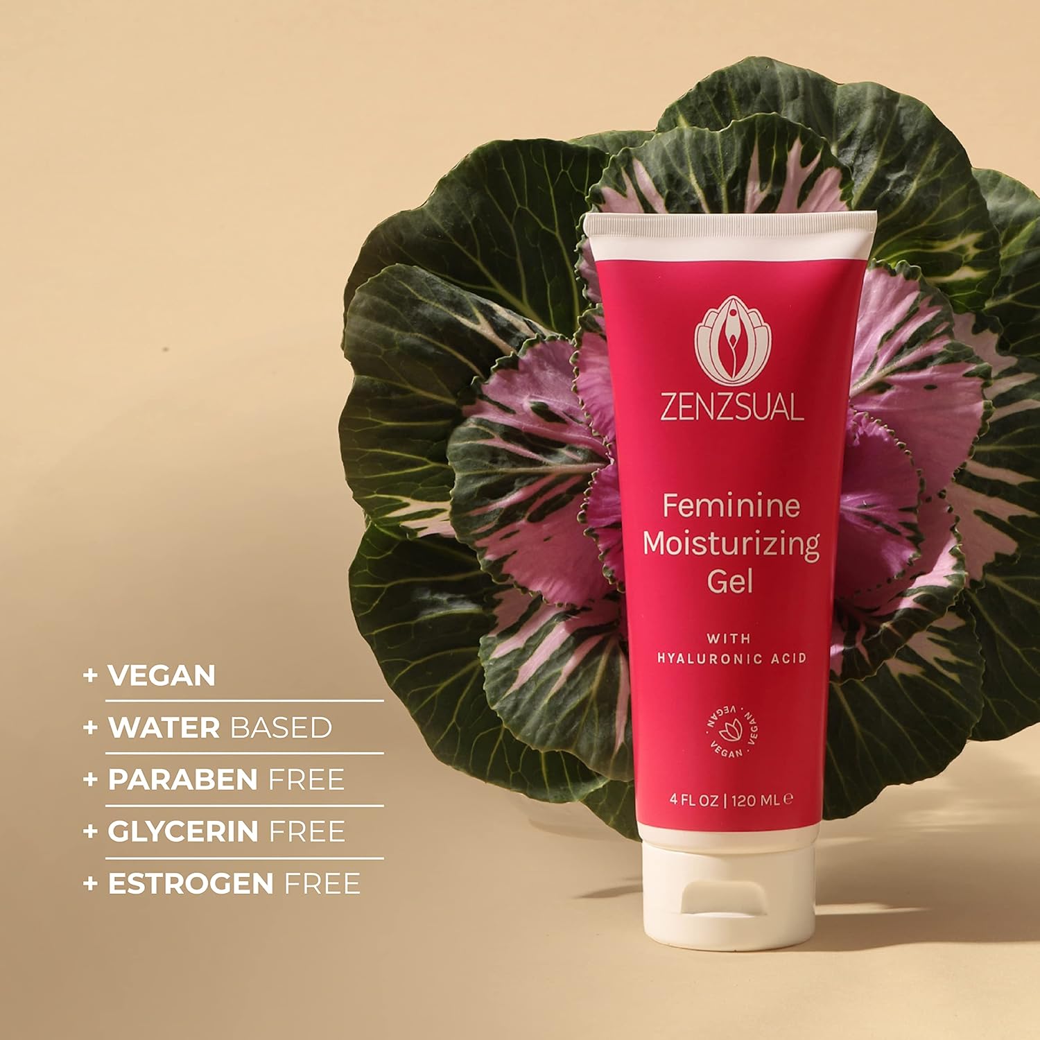 ZENZSUAL Feminine Moisturizing Gel - with Hyaluronic Acid, Water Based Vaginal Moisturizer for Dryness, Irritation, Itchiness, or Discomfort, Fragrance-Free, 100% Vegan, No Parabens, 4oz (120ml) - Image 3