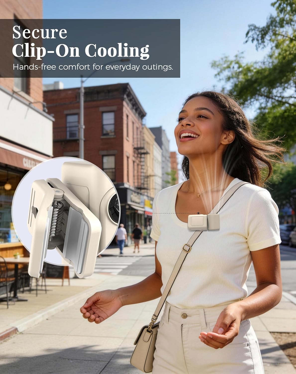 Hotsales Clip-On Portable Fan, 13500 RPM Rechargeable Handheld Mini Fan with LED Display, 360° Rotating Detachable Clip, Stroller Fan for Baby, Compact Travel Essentials/Lash, Summer Gifts for Women - Image 2