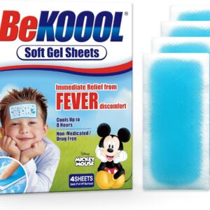 BEKOOOL Soft Gel Sheets for Kids for Cooling Relief from Fever discomfort | 4 Count
