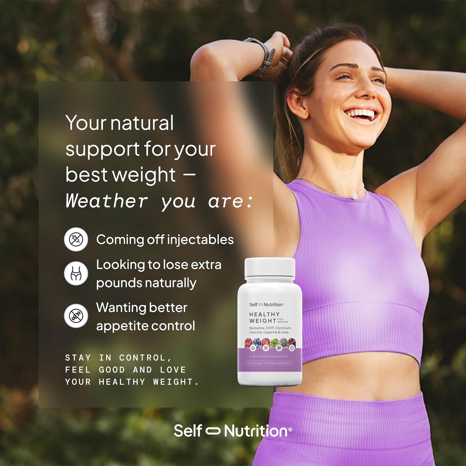 SELF NUTRITION Healthy Weight Loss Supplement for Women - Third-Party Tested - Appetite and Craving Control, Fat Burner, Weight Loss Supplement, Metabolism and Mood Booster - Made in USA, 60 Capsules - Image 7