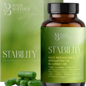Stability – Perimenopause & Menopause Support Supplement for Women with L-Theanine, Saffron & Maca – Daily Hormone Support & Emotional Balance – Vegan Wellness Formula (60 Capsules)