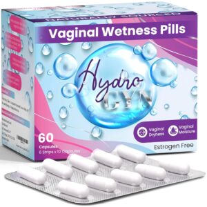 Hydro Gyn Vaginal Moisturizer Pills | Slippery Elm for Women Formulated to Support Healthy Moisture, Mood & Relaxation | Feminine Care Oral Capsules for Vaginal Dryness, ph Balance 60 Capsules (2)
