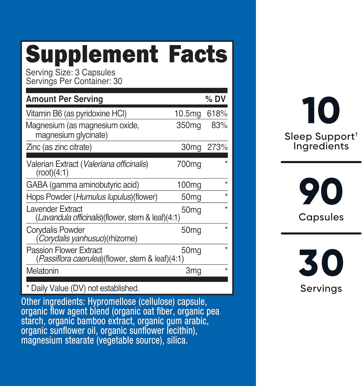 Nutricost Sleep Aid Complex 1330mg Serving (90 Capsules) - 30 Servings - Image 2