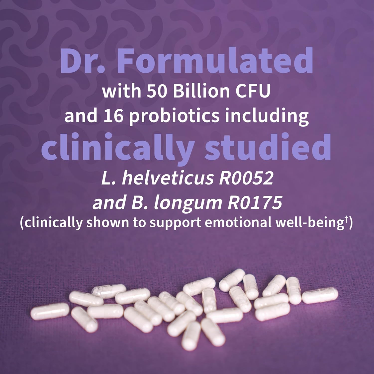 Garden of Life Dr. Formulated Probiotics Mood+ - 50 Billion CFU - Supports Relaxation & Digestive Health - Shelf Stable - 60 Vegetarian Capsules - Image 4