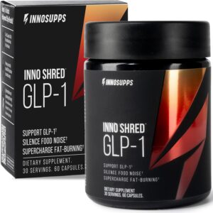 InnoSupps Inno Shred GLP-1 - Thermogenic Support + Appetite Support + Energy* - Berberine + Chromium - 60 Capsules. 30 Servings.