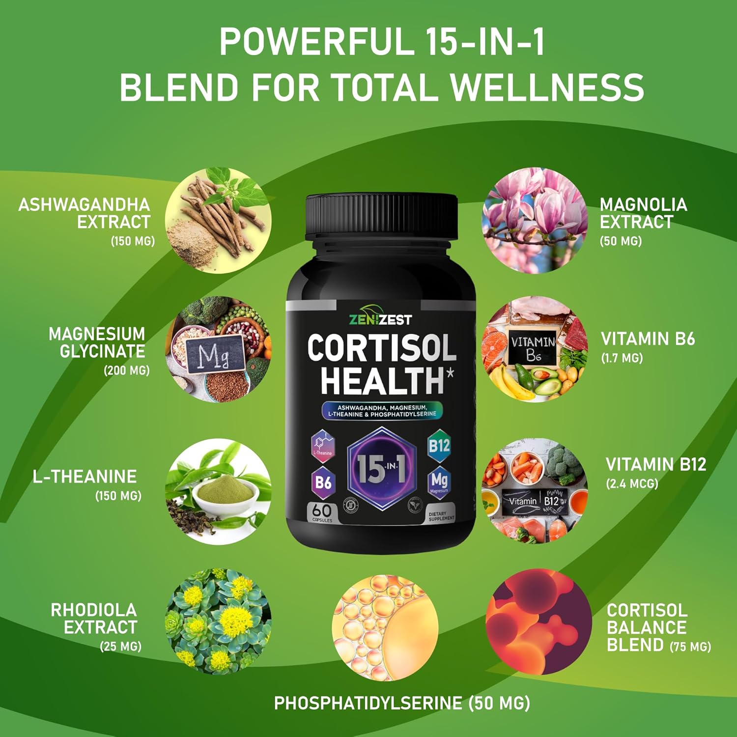Cortisol Detox Supplement for Women Men (2-Pack) - Image 3