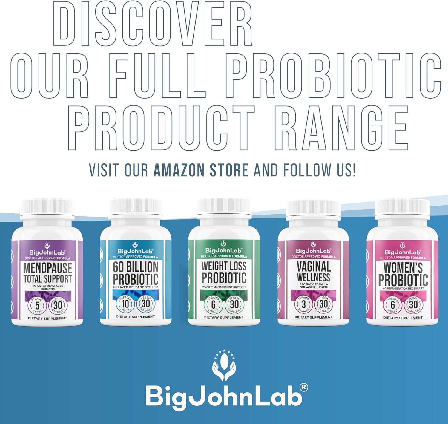 BIGJOHNLAB® - Probiotics for Weight Management & Bloating - 6 Probiotic Strains - Prebiotics - Key Ingredient Cayenne & Green Tea - Supports Gut Health - Weight Management for Women & Men - 30 CT - Image 8