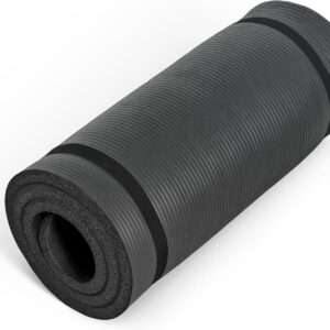CAP Barbell 1-Inch High Density Exercise Yoga Mat with Strap | Multiple Colors