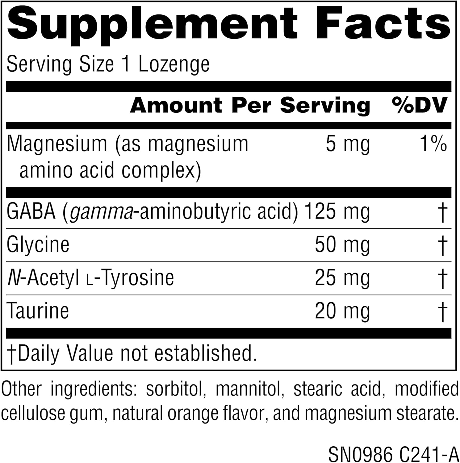Source Naturals Serene Science GABA, 125 mg, Orange Flavored* - 30 Lozenges - Image 4