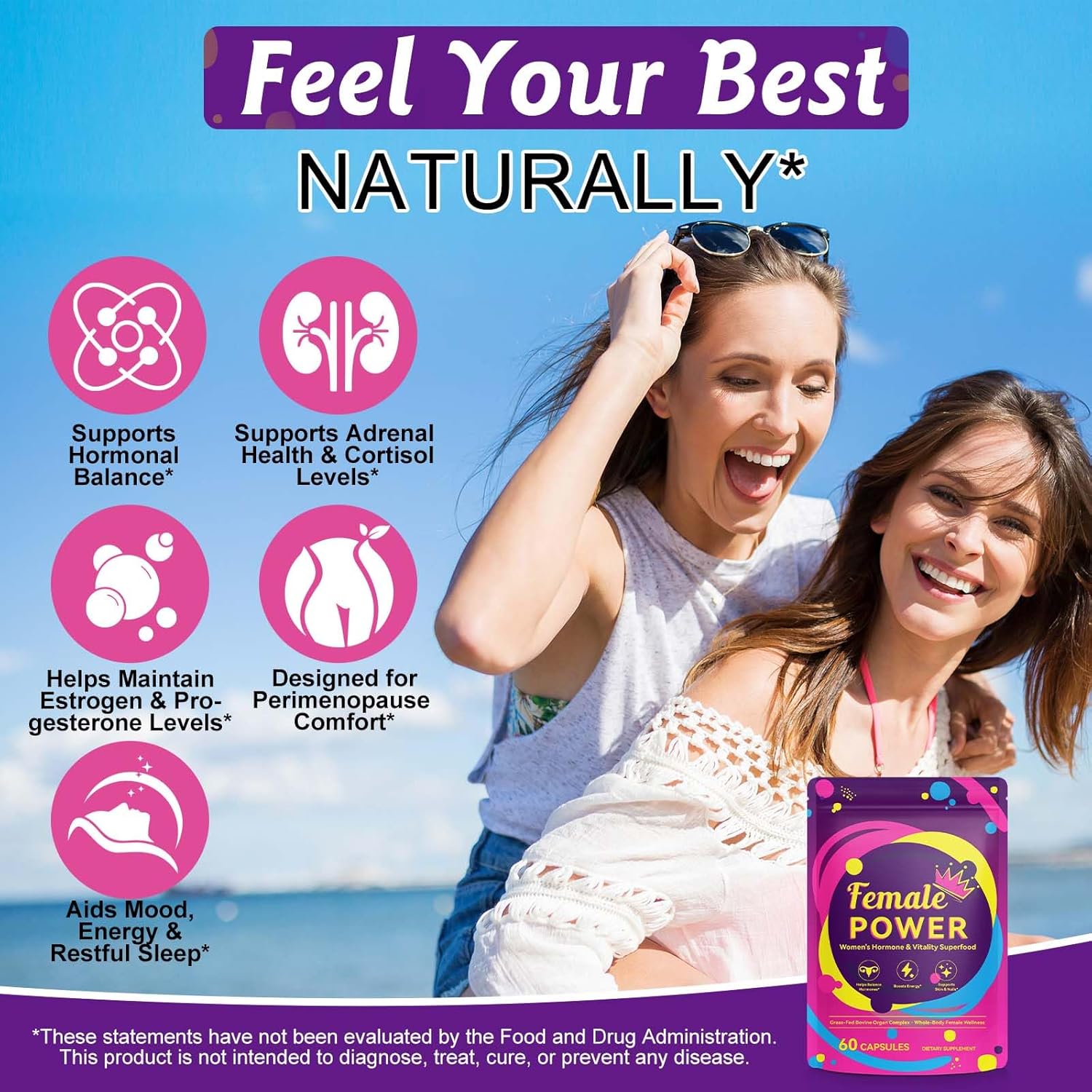 Hormone Balance for Women, Female-Optimized Beef Organ Superfood Supplement for Women, PMS Support Supplement, Grass Fed Beef Liver Capsules, Balance Hormones, Energy, Menstrual, PMDD,Skin Care - Image 5