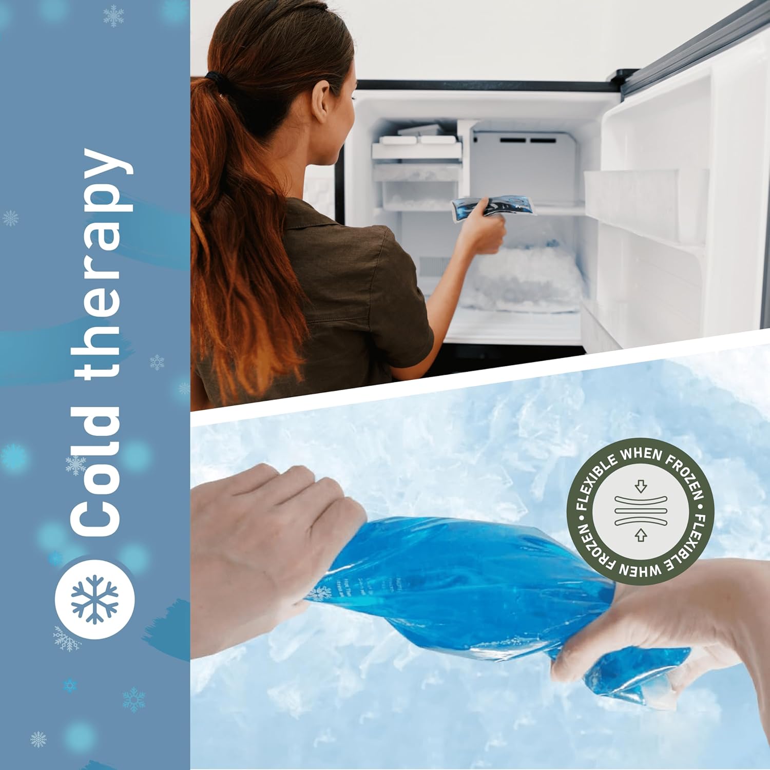 4PK Flexible Gel Ice Packs for Injuries Reusable - Gel Ice Pack Cold Compress for Knee, Back, Neck, Wrist, Hand, Elbow, Ankle Pain Relief - 9.5" x 4.5" - Image 5