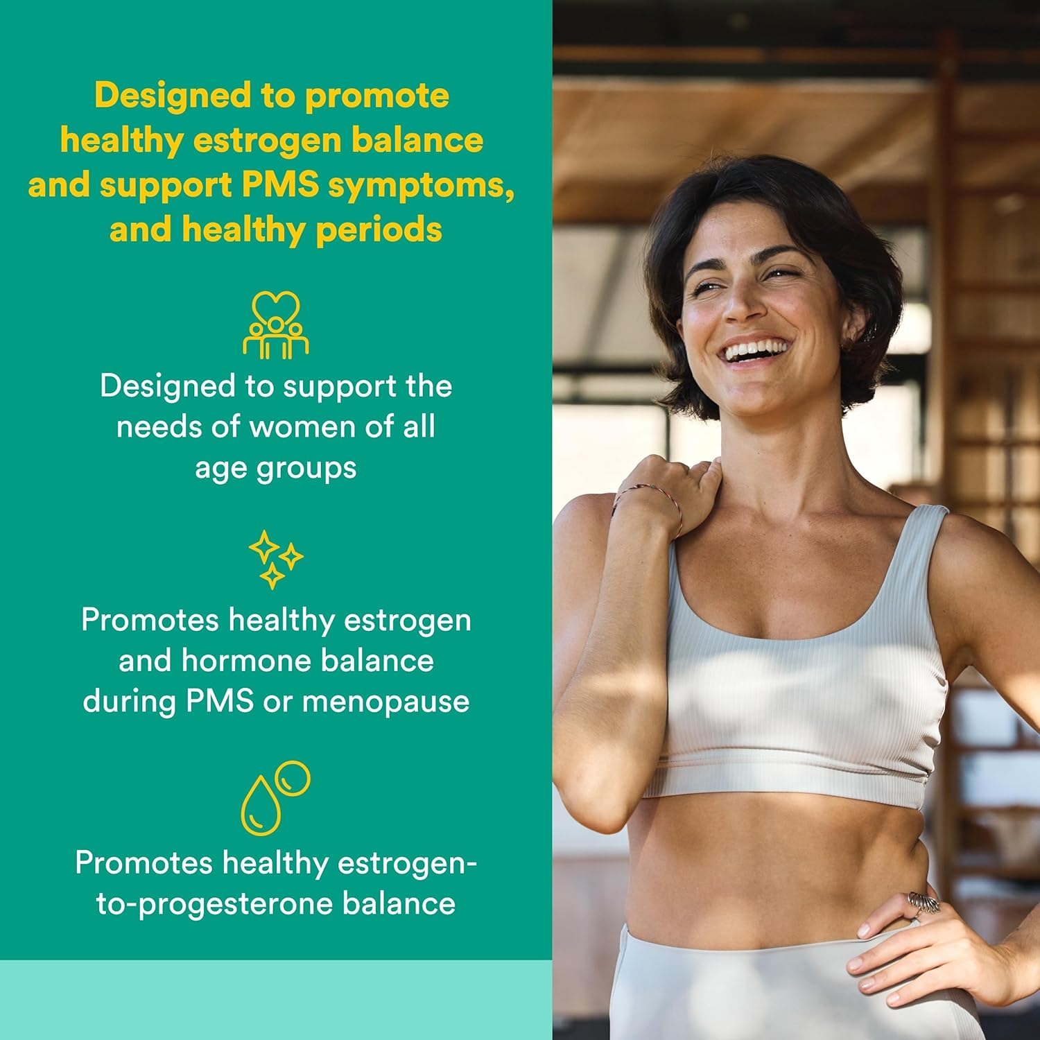 WomenSense EstroSense by Natural Factors, Natural Supplement to Support Estrogen and Hormone Balance During PMS or Menopause, Vegan, Non-GMO, 60 Capsules - Image 2