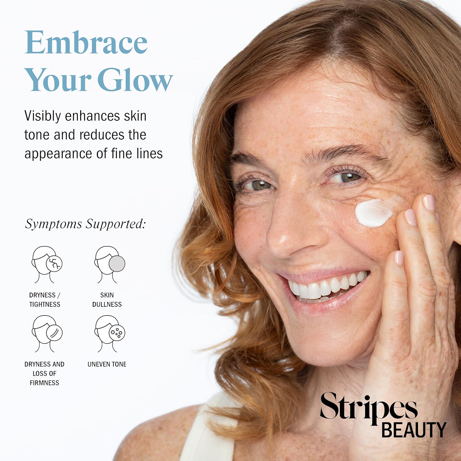 Stripes Naomi Watts Dew As I Do Vitamin C Moisturizer To Brighten Hydrate With Hyaluronic Acid Radiant Even Complexion Improve Sensitive Skin Barrier Menopause Support - Image 3