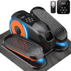 Mini Under Desk Elliptical Low Impact Electric Leg Exerciser As Seen on TV While Sitting for Seniors with Non-Slip Mat Quiet & Portable for Home and Office