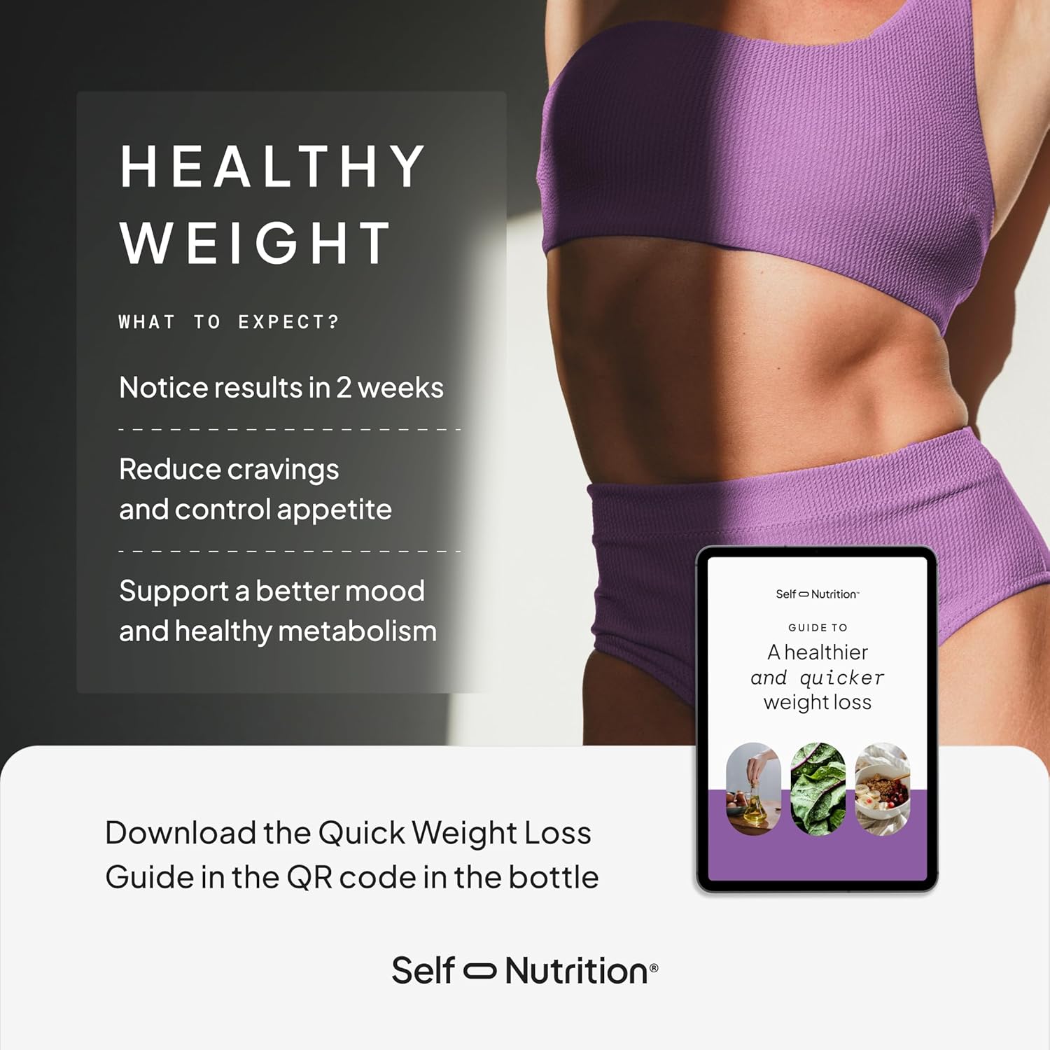 SELF NUTRITION Healthy Weight Loss Supplement for Women - Third-Party Tested - Appetite and Craving Control, Fat Burner, Weight Loss Supplement, Metabolism and Mood Booster - Made in USA, 60 Capsules - Image 6