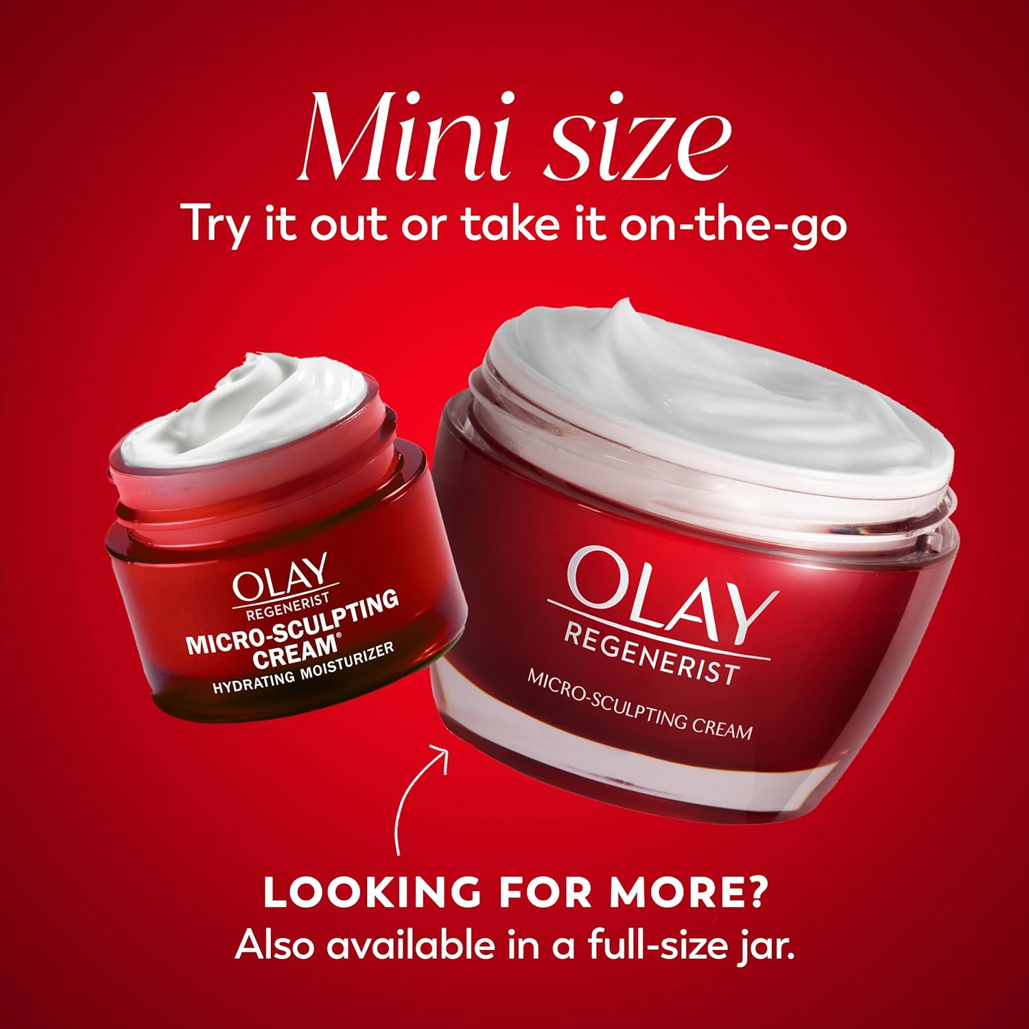 Olay Regenerist Micro-Sculpting Cream Face Moisturizer, Trial Size 0.5 oz - Image 2