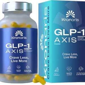 GLP-1 AXIS | Appetite Suppressant for Weight Loss & Natural GLP-1 Supplement for Weight Management, Odorless 8 in 1 Formula with Berberine & Green Tea Extract for Daily Energy Focus, Vegan, 90 Caps