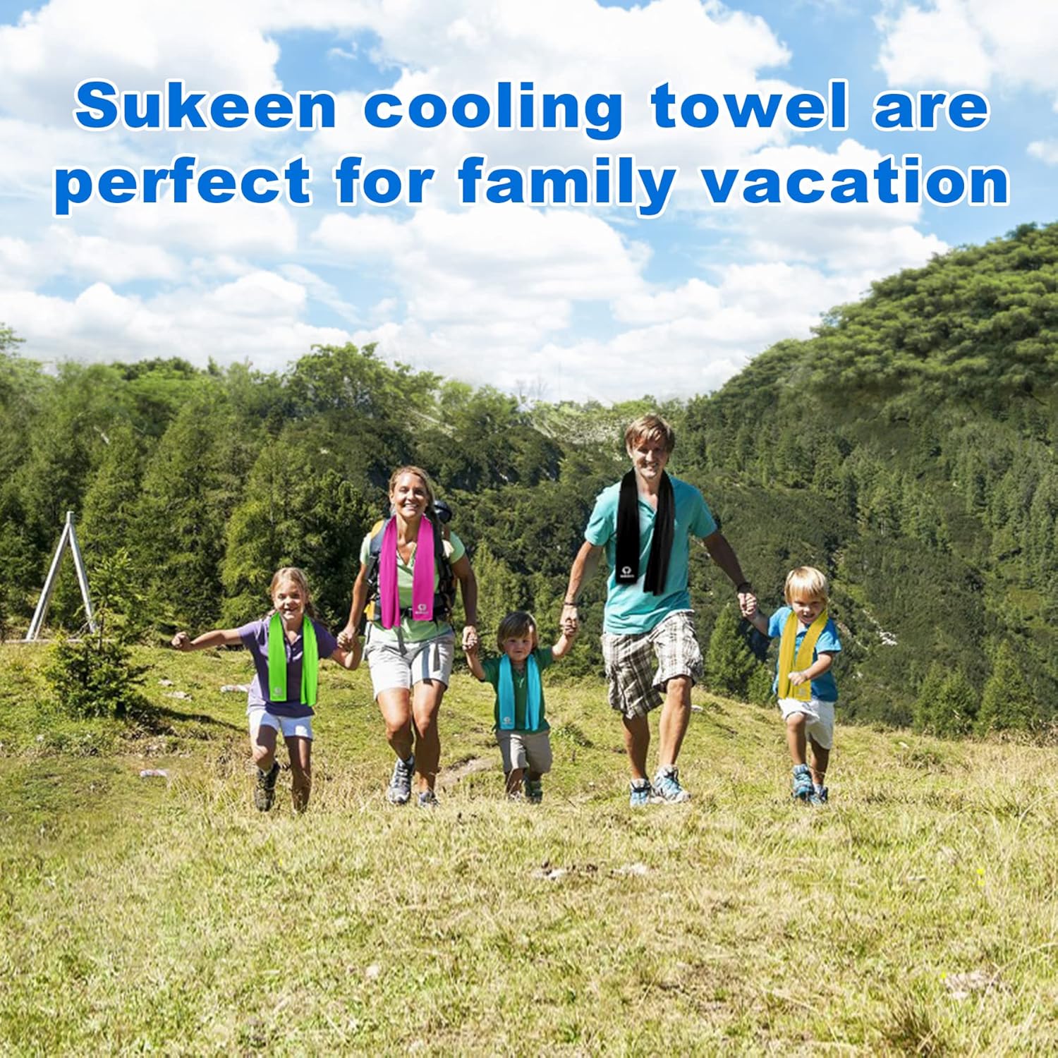Sukeen [4 Pack Cooling Towel (40"x12"), Soft Breathable Chilly Microfiber Towel for Yoga,Sport,Running,Gym,Workout,Camping,Fitness,Workout & More Activities - Image 9