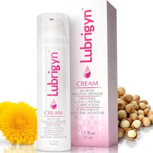 Lubrigyn - Cream for Feminine Care, Fusion of Natural Oil-Based Moisturizing Intimate Lubricant with Hyaluronic Acid and Fitoextract Bioactive for Easing Dryness and Enhancing Comfort, 1.7 fl oz