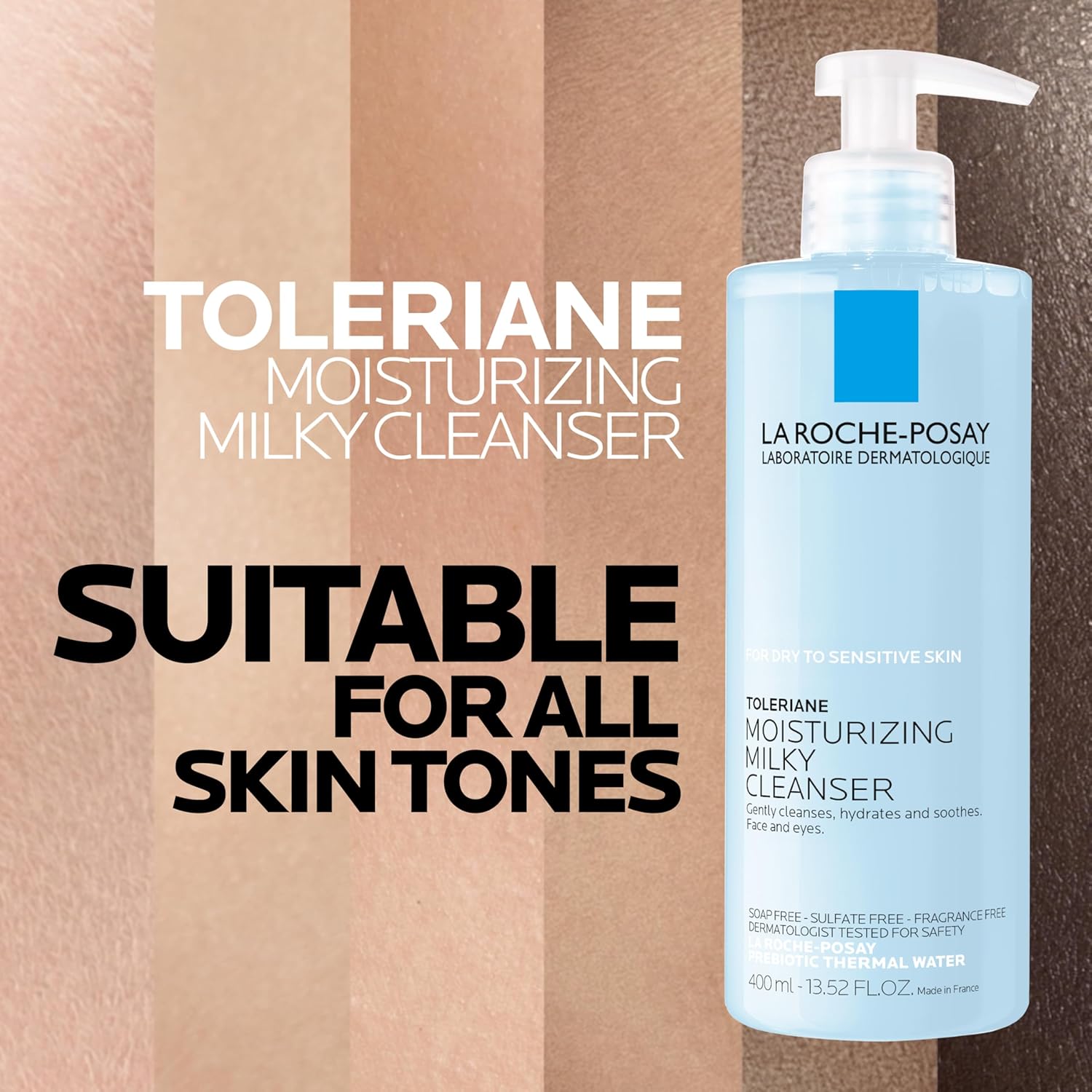 La Roche-Posay Toleriane Moisturizing Milky Cleanser, Gentle Face Cleanser with Glycerin for Dry, Sensitive & Allergy-Prone Skin, Face Wash for Hydration, Makeup Remover Cleanser, 13.5fl oz - Image 6