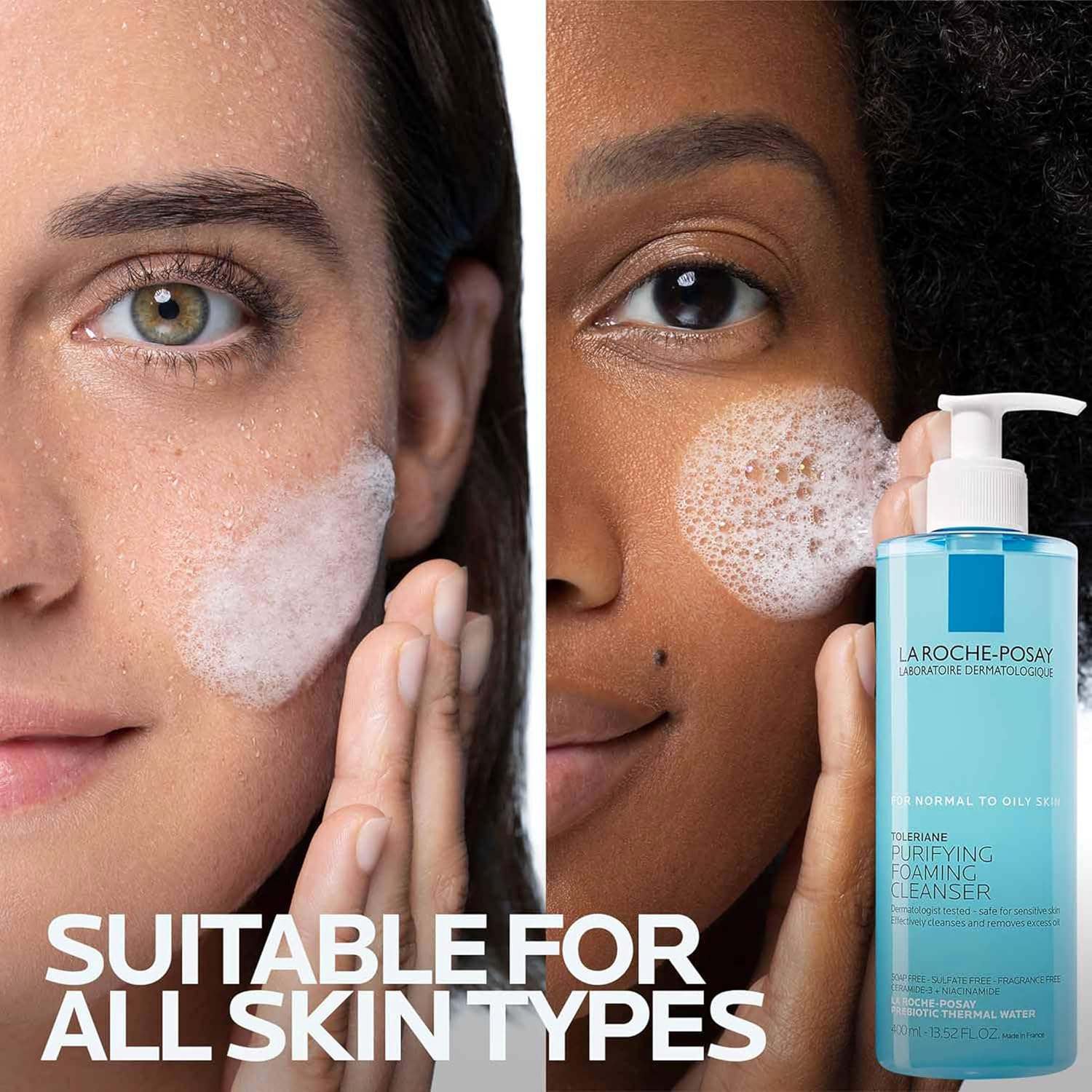 La Roche-Posay Toleriane Purifying Foaming Facial Cleanser, Oil Free Face Wash for Women & Men with Niacinamide + Ceramides, Pore Cleanser Safe For Sensitive Skin, Won’t Dry Out Skin, Soap Free - Image 11