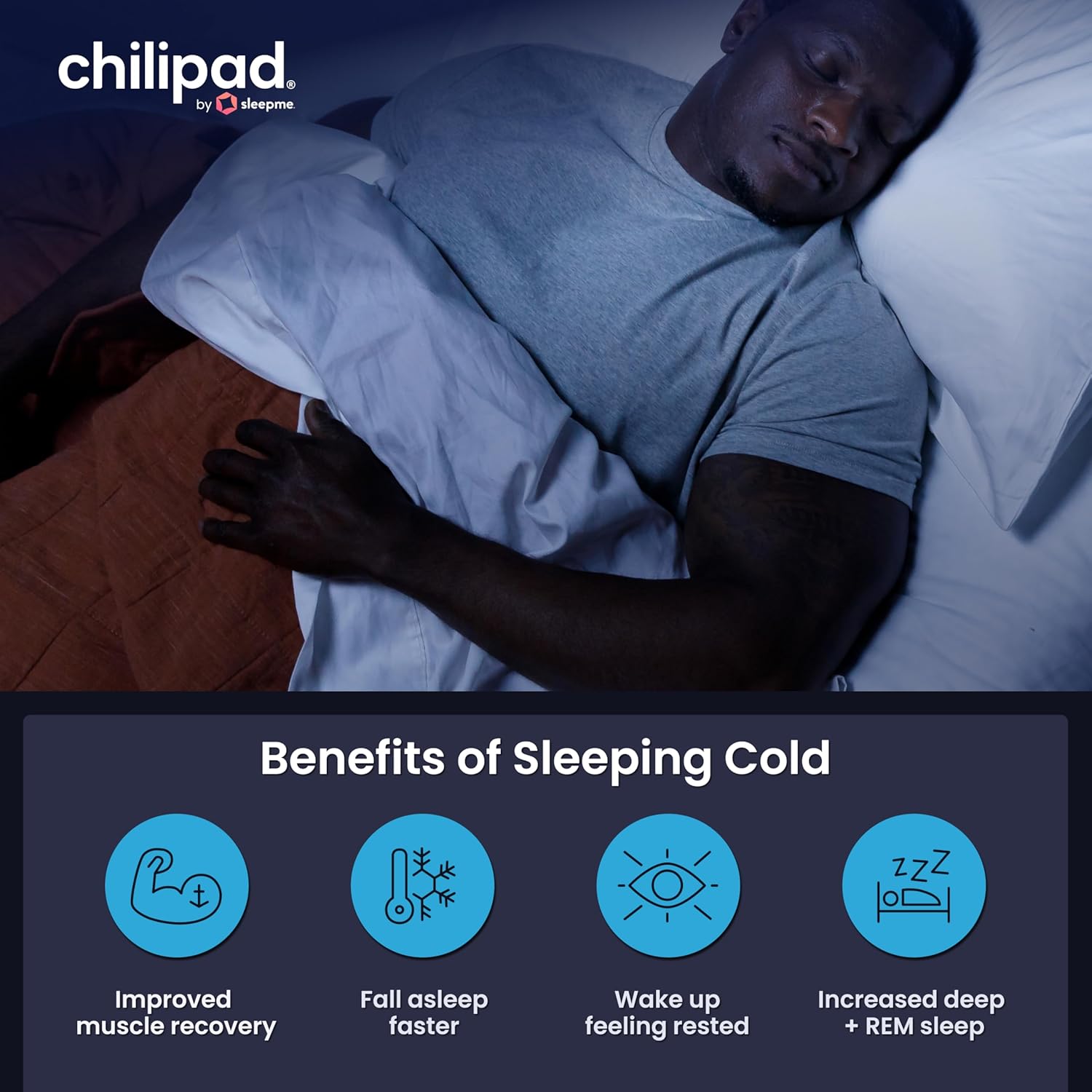Chilipad Cube Bed Cooling System - Cooling & Heating Mattress Topper, Set Individual Bed Temperature, Cool Sleep Enhancement, Temp Range of 60-115°F, ME Half Queen Bedsize (30"W x 80"L), Model: CP500 - Image 2