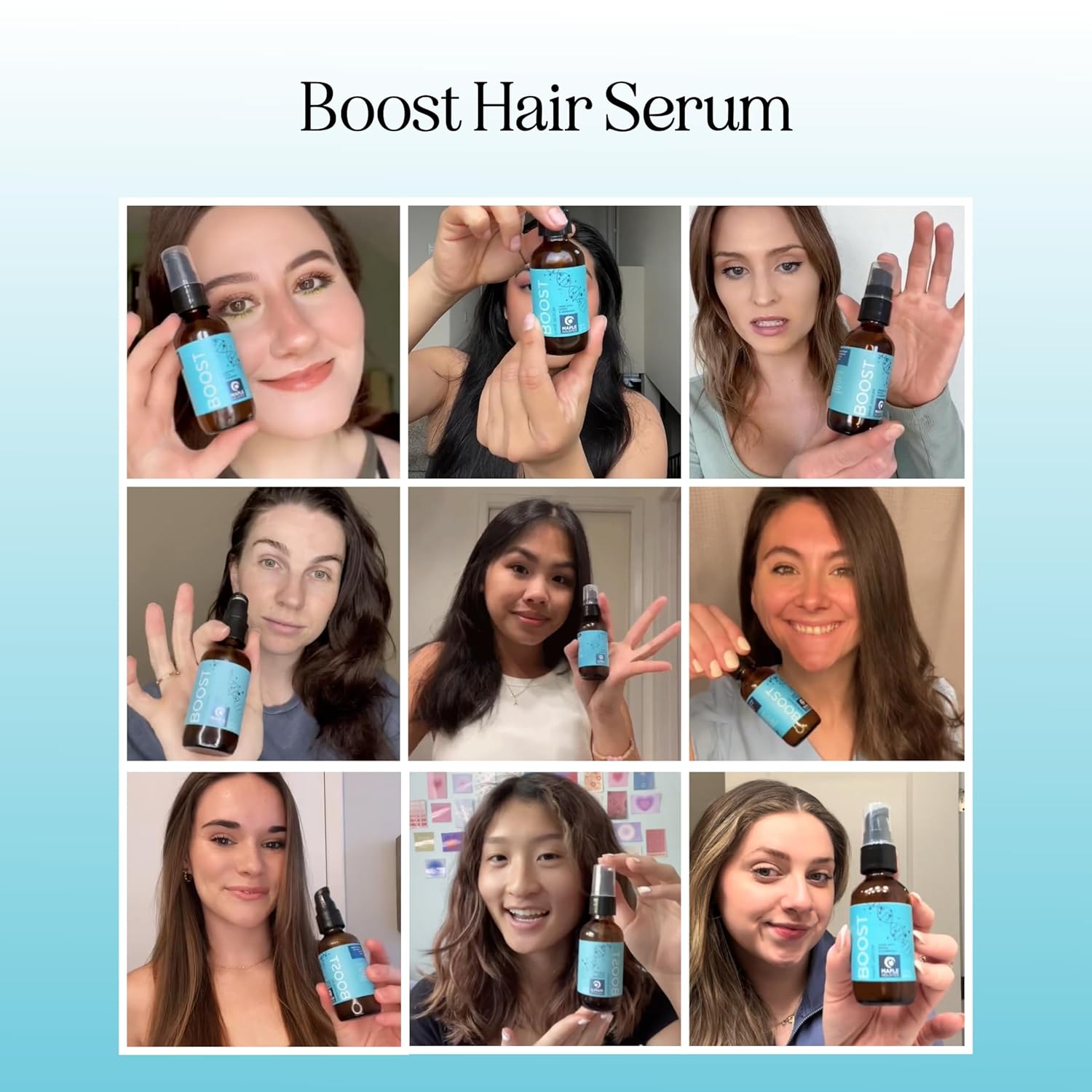 Volumizing Biotin Hair Serum for Men & Women - Caffeine Serum for Hair and Scalp Care with Peppermint Black Castor & Rosemary Oil for Enhanced Volume Shine & Hydration - Vegan & Cruelty Free (2 Fl Oz) - Image 2