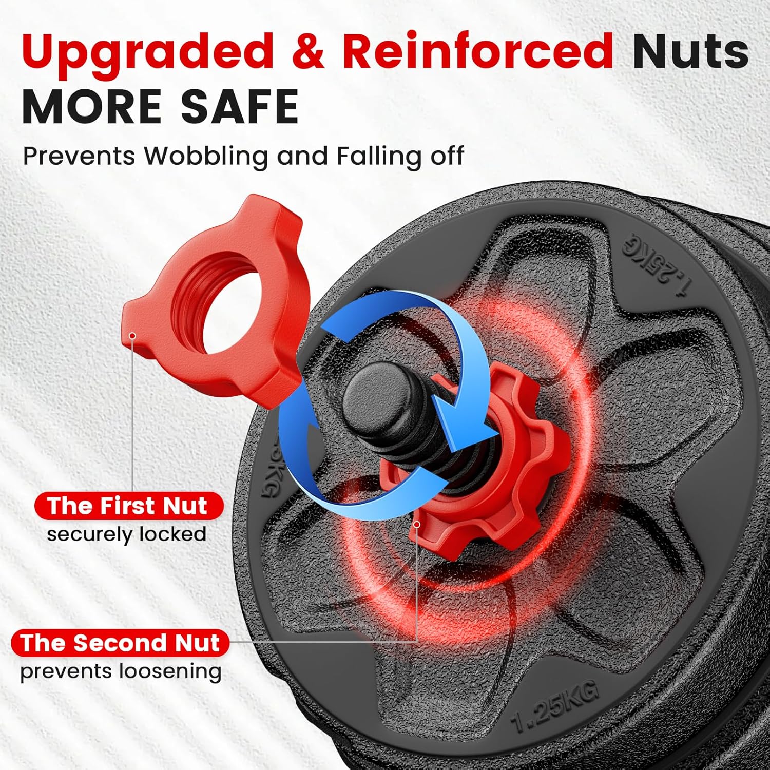Adjustable Dumbbell Set, 20/33/45/70/90lbs Free Weight Set with Connector, 4 in1 Dumbbells Set Used as Barbell, Kettlebells, Push up Stand, Weight Set for Home Gym Suitable Men/Women - Image 4