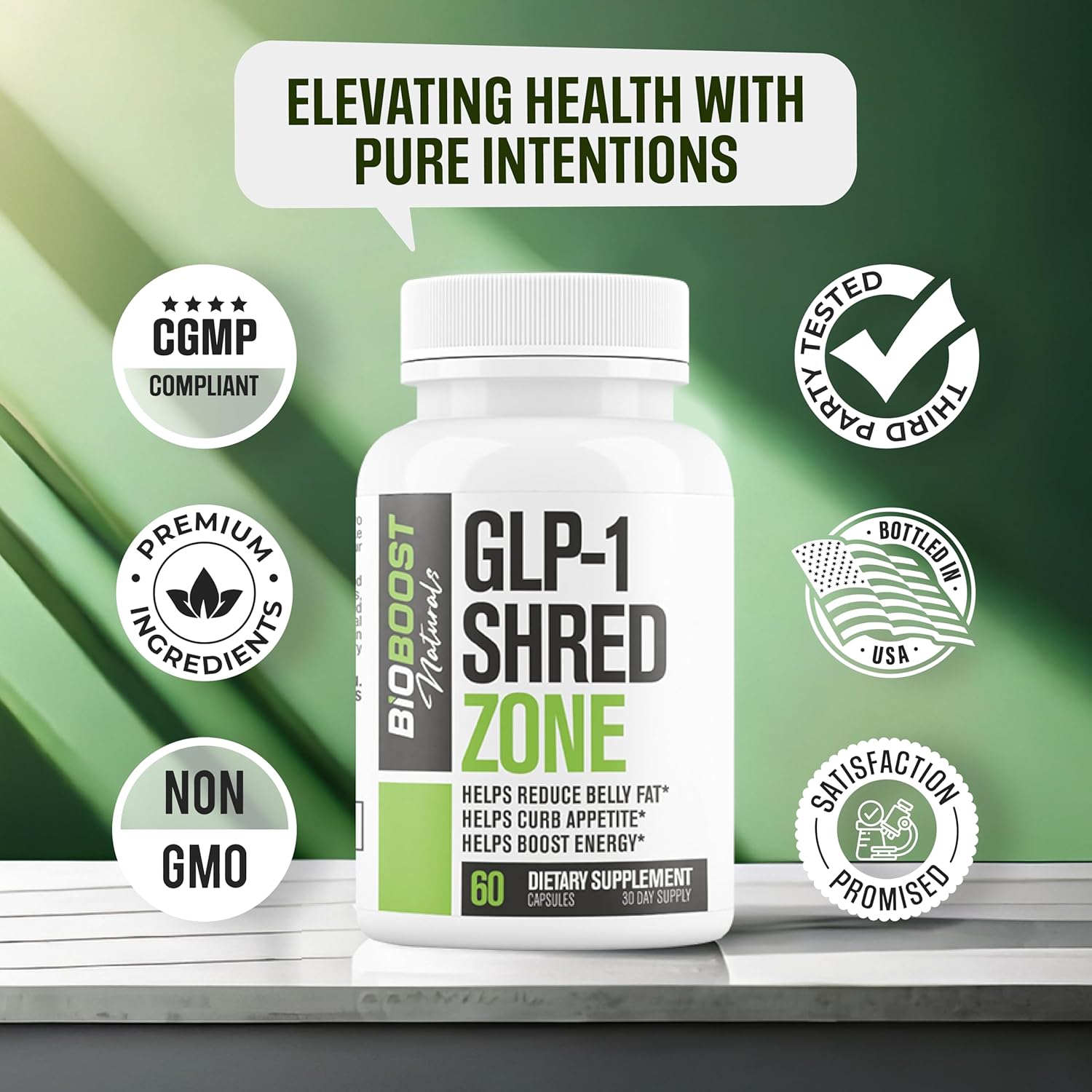 GLP-1 Shred Zone - Weight Loss Pills for Women & Men + Appetite Suppressant Support - Supports Healthy Pathways Associated with GLP-1 Activity - Fat Burner Supplement - 60 Capsules - Image 5