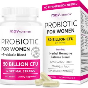 Probiotics for Women | 50 Billion CFU for Vaginal, pH Balance & Digestive Health Support | Female Probiotics with Prebiotics & Hormone Balance Blend | Third-Party Tested, Vegan & Gluten-Free | 30 Ct