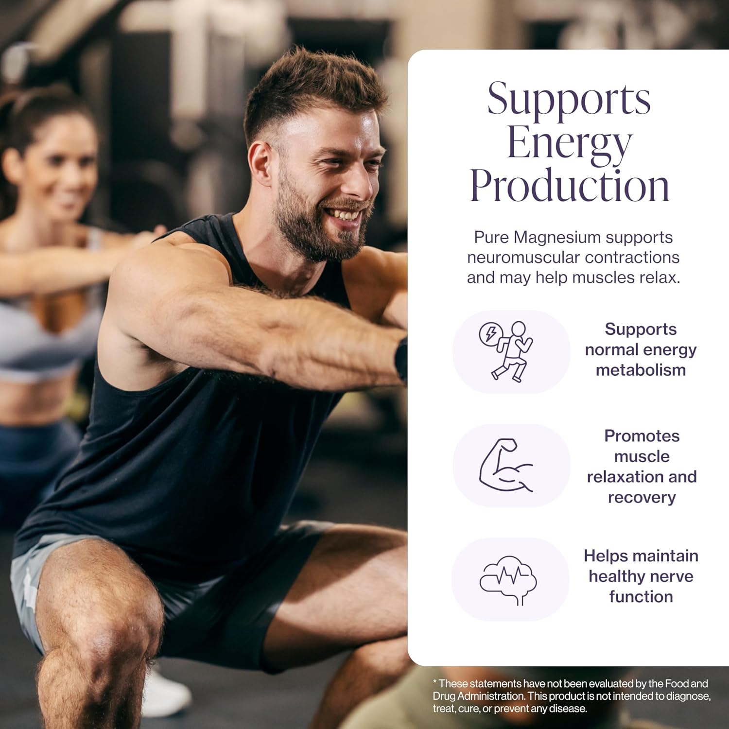 Pure Magnesium Glycinate Supplement – Highly Absorbable Chelated Magnesium to Support Sleep, Muscle & Nerve Health, Energy, Relaxation & Bone Health – 200mg Per Serving, 180 Capsules - Image 3