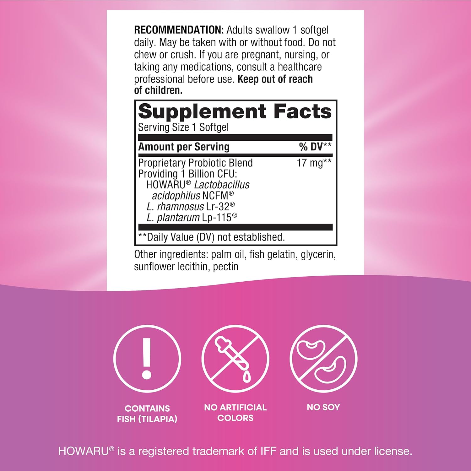 Nature's Way Women's Probiotic Pearls, Supports Vaginal and Digestive Health*, 1 Billion Live Cultures, Protects Against Occasional Bloating & Constipation*, Easy-to-Swallow Softgels, 30 Count - Image 7