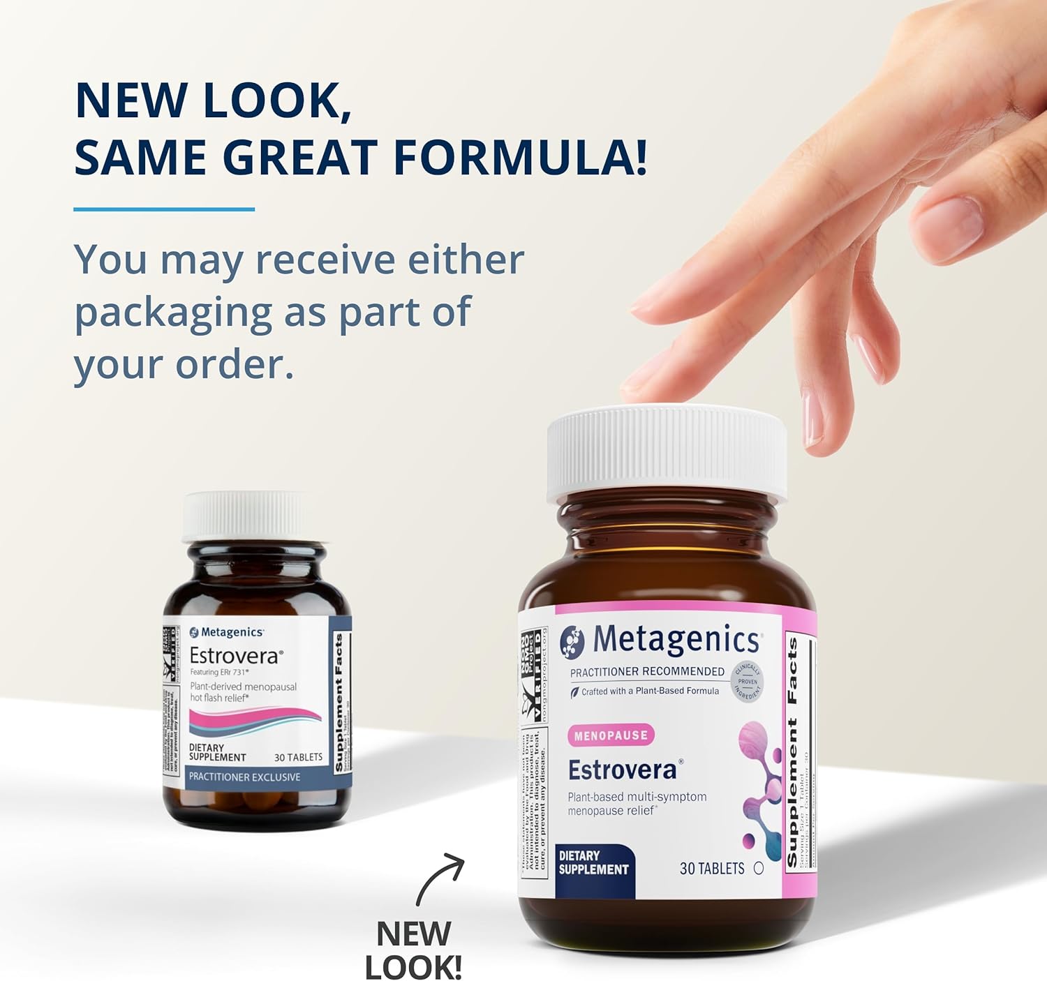 Metagenics Menopause Duo: HerWellness Estrovera - All-Natural, Hormone-Free Menopause Support Supplement - 30 Tablets & Vitamin D3 10,000 + K - for Bone & Heart Health - 60 Softgels - Image 4