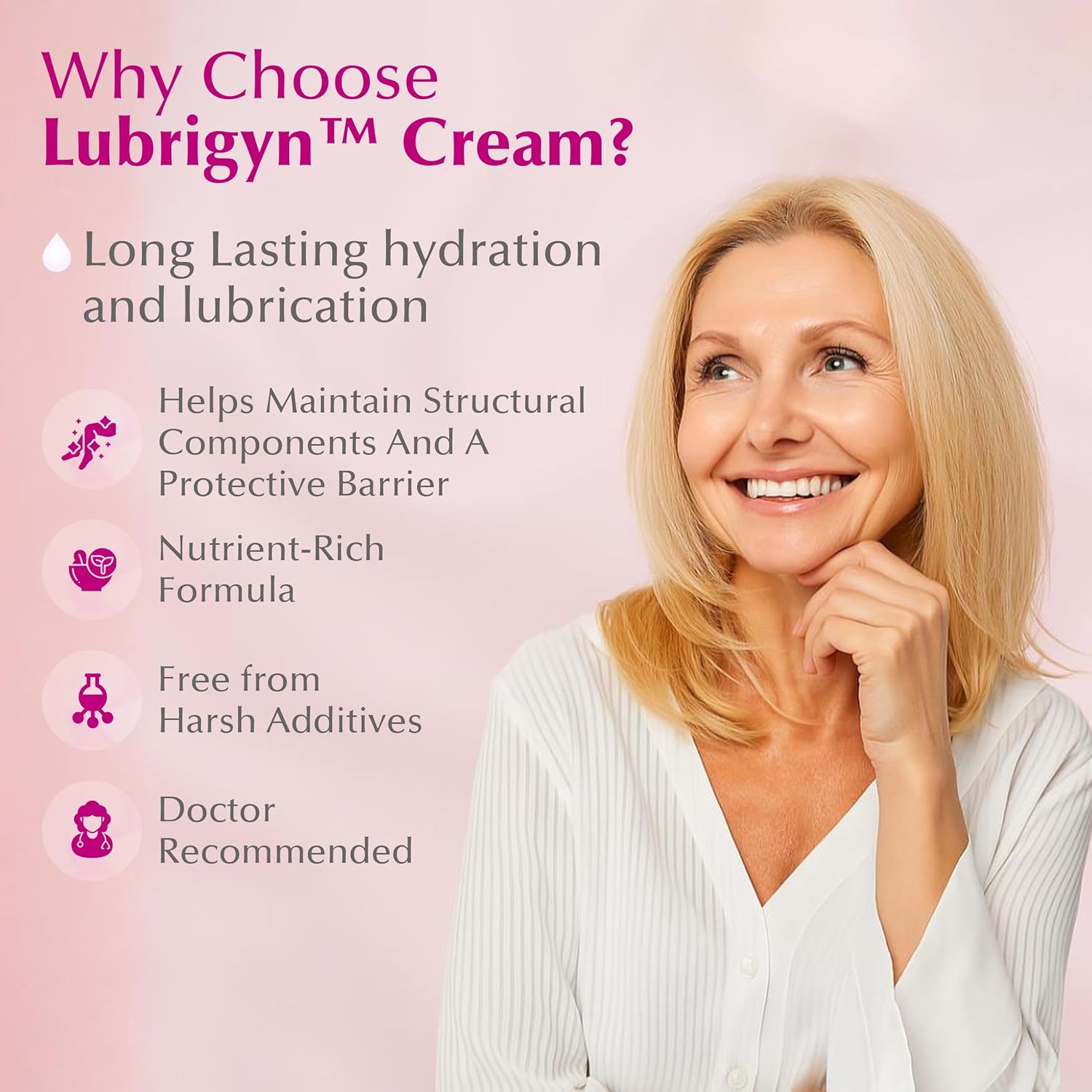 Lubrigyn - Cream for Feminine Care, Fusion of Natural Oil-Based Moisturizing Intimate Lubricant with Hyaluronic Acid and Fitoextract Bioactive for Easing Dryness and Enhancing Comfort, 1.7 fl oz - Image 6