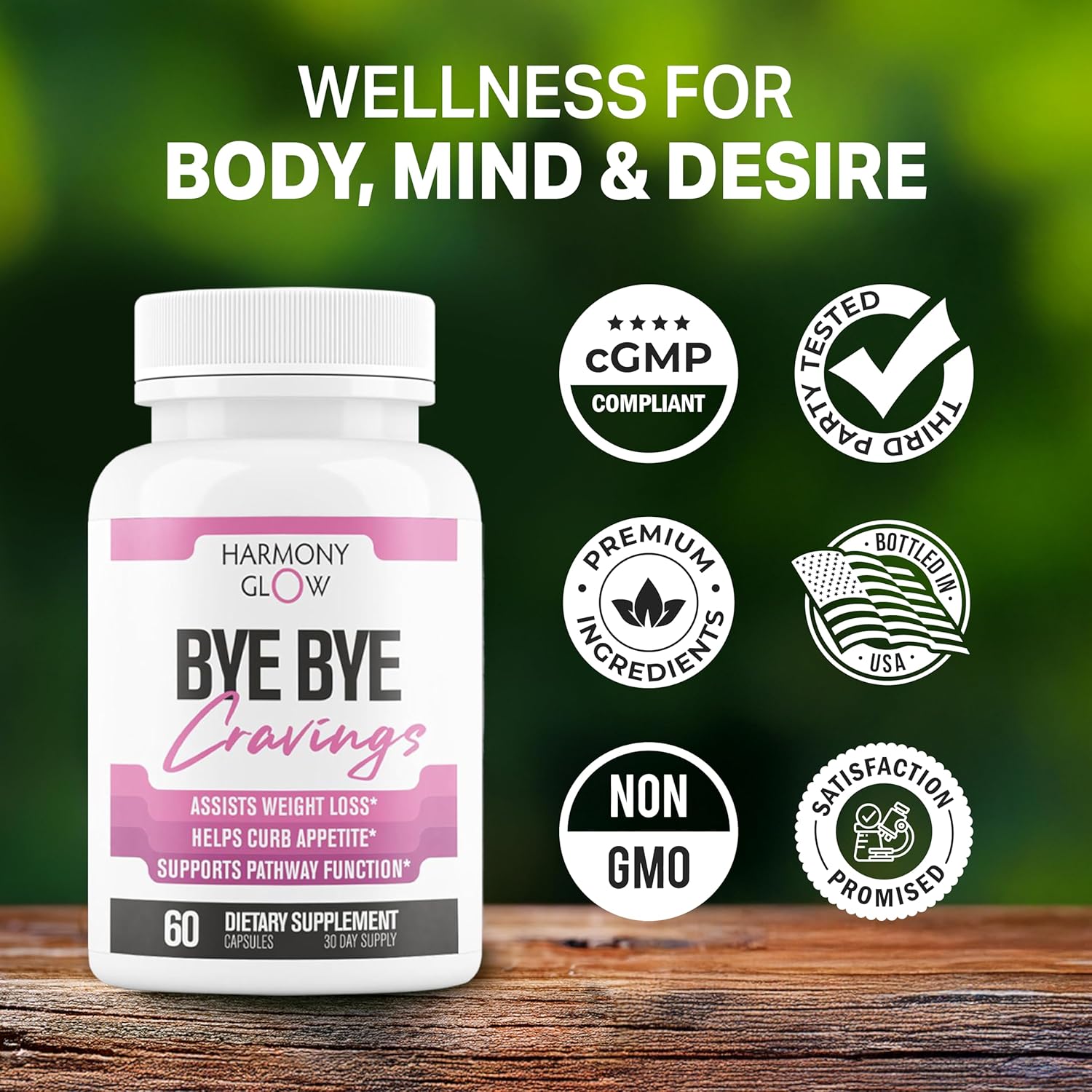 ByeBye Cravings Appetite Suppressant - Supports GLP-1 Pathway Function, Weight Loss Pills for Women & Fat Burner + Appetite Suppressant | 3rd Party Tested Supplement - 60 Capsules to Lose Weight - Image 6