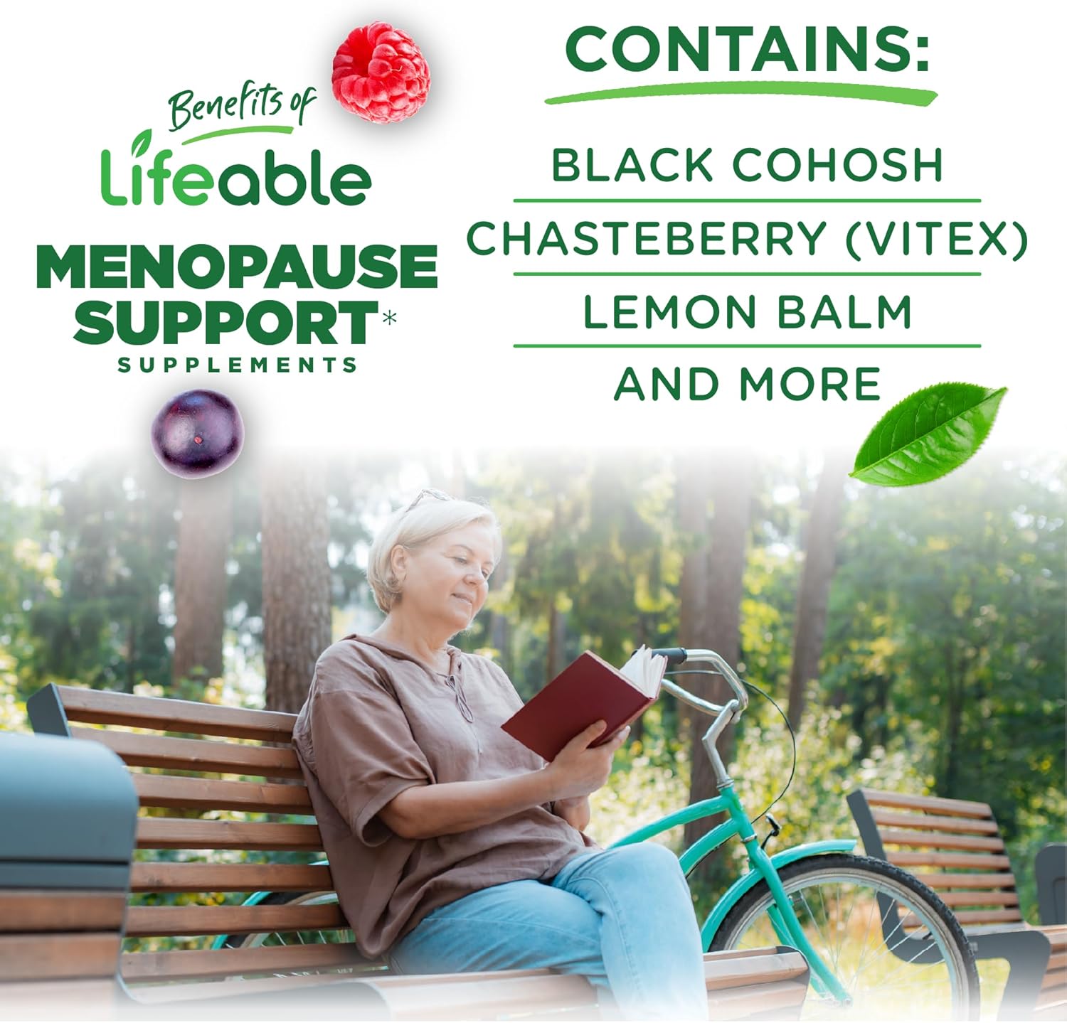 Lifeable Menopause Relief for Women | Black Cohosh, Vitex Chasteberry, Lemon Balm Extract, Red Clover Extract & More | Great Tasting Vegan Supplement | Night Sweats & Hot Flashes Relief | 60 Gummies - Image 3