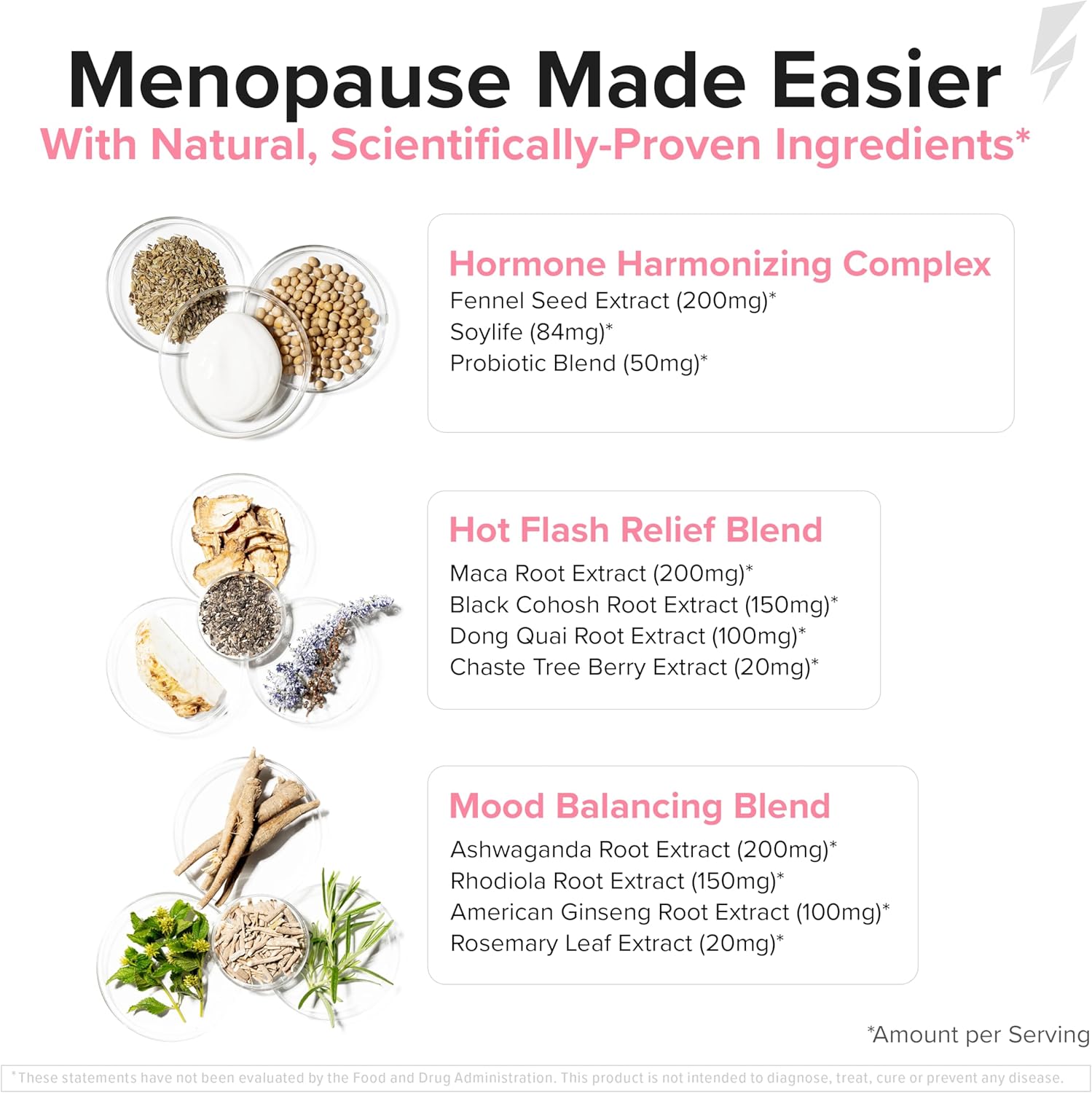 Inno Pause - Menopause Supplements for Women with Black Cohosh, Dong Quai Root Extract & Ashwagandha - Menopause Support for Hot Flash Relief, Night Sweats Relief, Sleep & Mood Support (60 Capsules) - Image 7