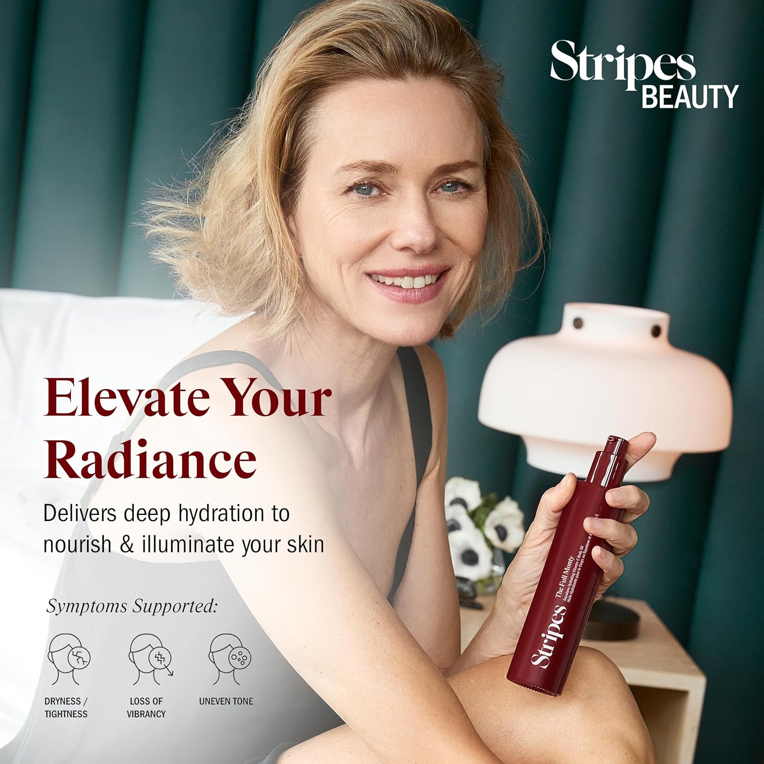 Stripes Naomi Watts The Full Monty Post Shower Body Oil To Brighten Hydrate With Squalane Vitamin C Improve Skin Softness Elasticity Moisture Balance - Image 3
