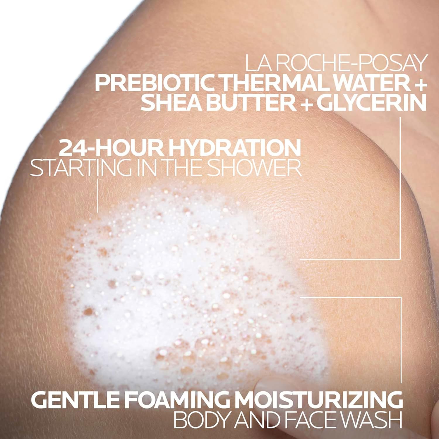 La Roche-Posay Lipikar AP+ Gentle Foaming Moisturizing Wash, Shea Butter + Niacinamide + Glycerin, Moisturizing Body Wash For Dry Skin, National Eczema Association Accepted, Dermatologist Tested - Image 3