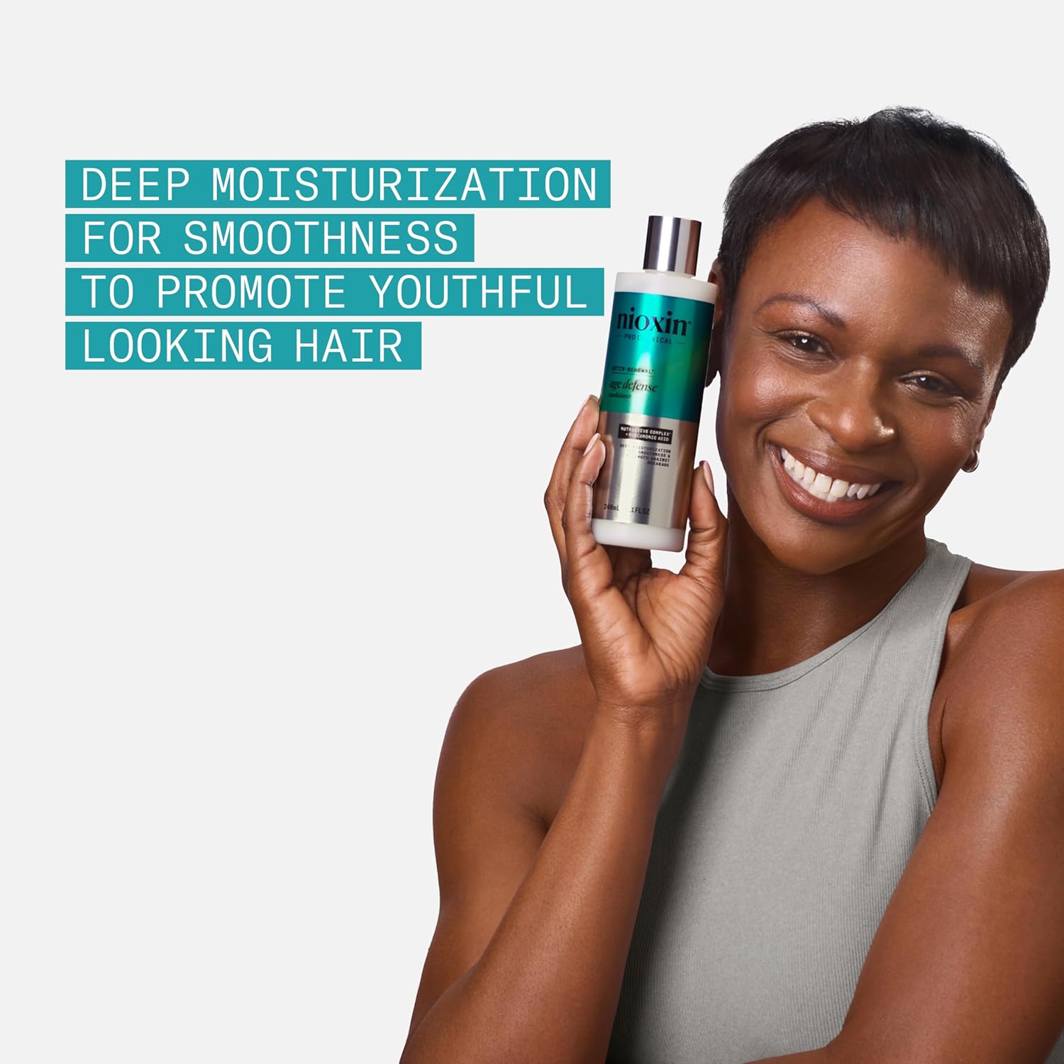 Nioxin Age Defense Conditioner for Aging Hair | Strengthening & Moisturizing Conditioner with Hyaluronic Acid | Against Breakage | Paraben, Sulfate & Silicone-Free | Daily Use - Image 3